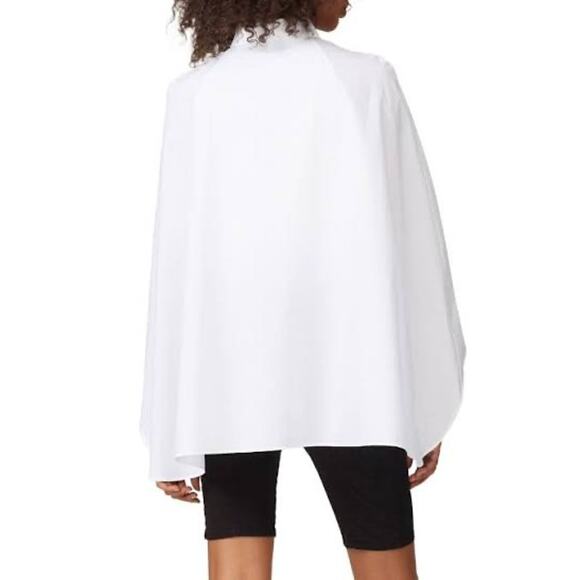 MM6 MAISON Martin Margiela White 100% Cotton Button Up Cape Style Top size EU 42 - Picture 2 of 11